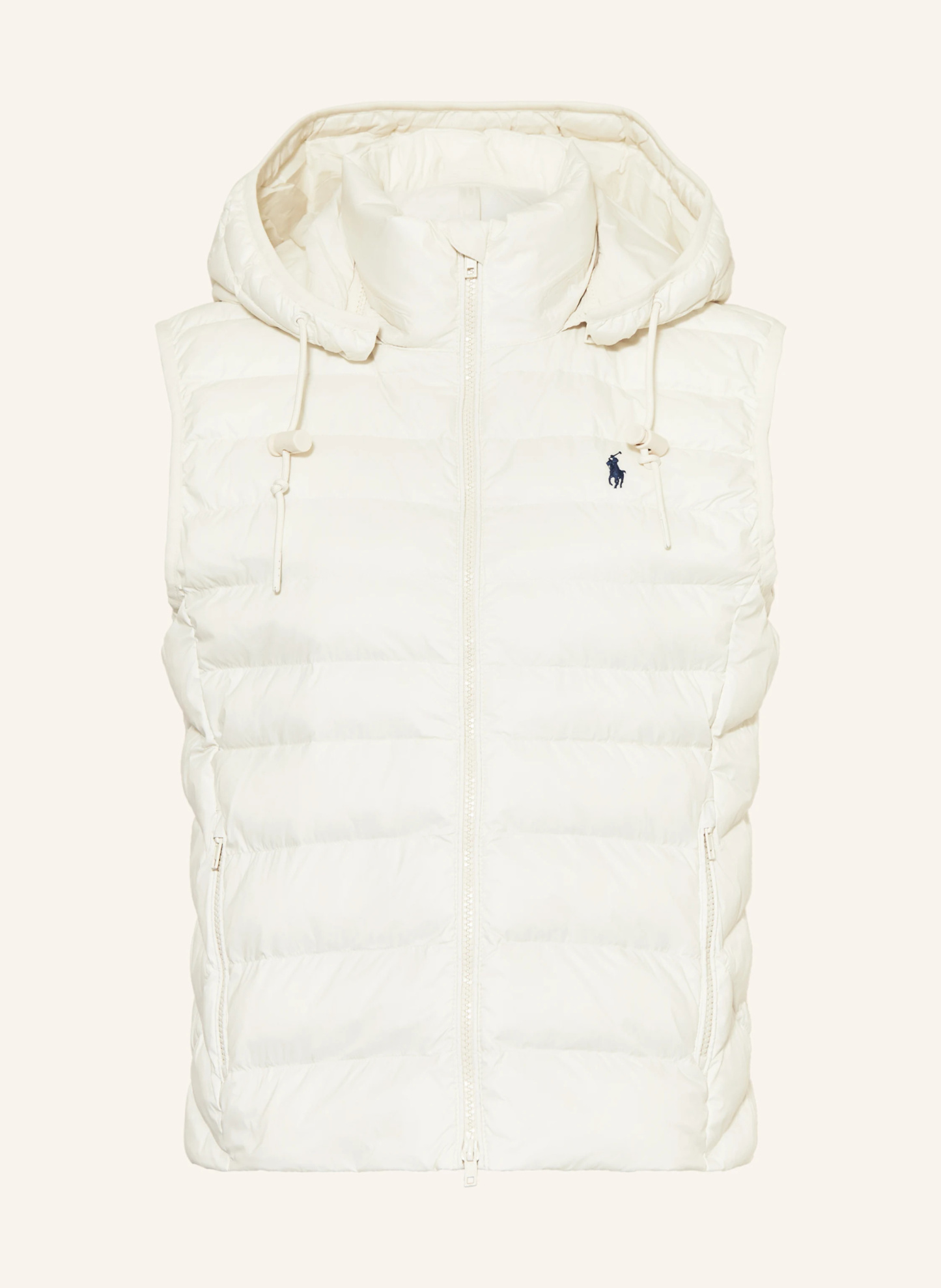 POLO RALPH LAUREN Steppweste mit abnehmbarer Kapuze – CREME