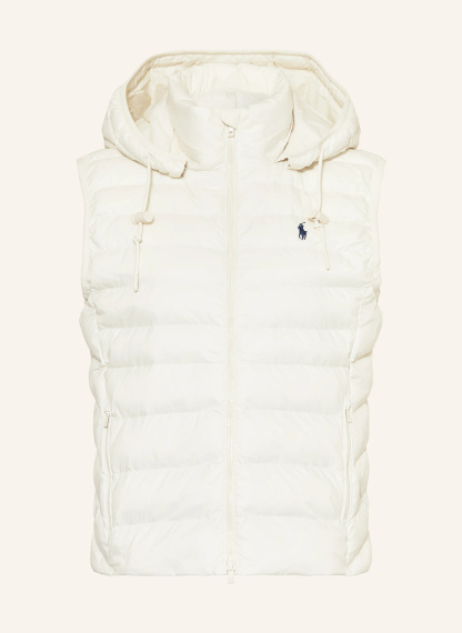 POLO RALPH LAUREN Steppweste mit abnehmbarer Kapuze – CREME