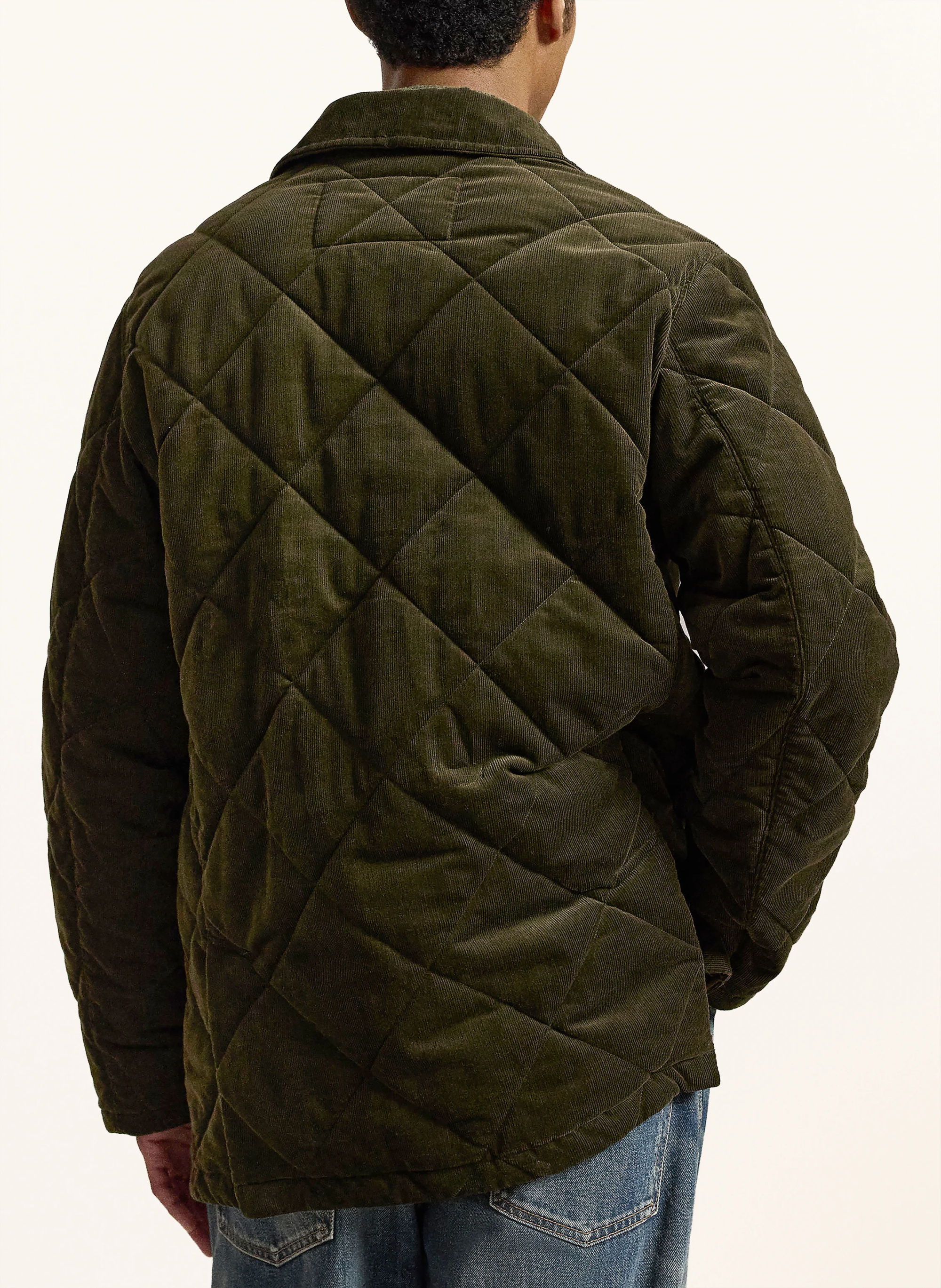 POLO RALPH LAUREN Steppjacke aus Cord – OLIV