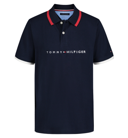 Tommy Hilfiger Boys' 2T-7 Tomas Short-Sleeve Tipped Polo Shirt - Navy Blazer