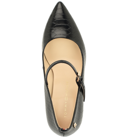 Tommy Hilfiger Women's Aveniz Mary Jane Block Heel Pump - Black Snake