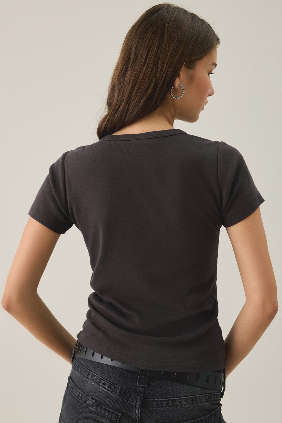 Could Be Meaner Graphic Cotton Slim Tee - Black