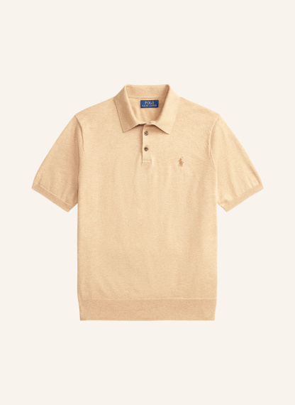 POLO RALPH LAUREN Strick-Poloshirt – BEIGE / BRAUN