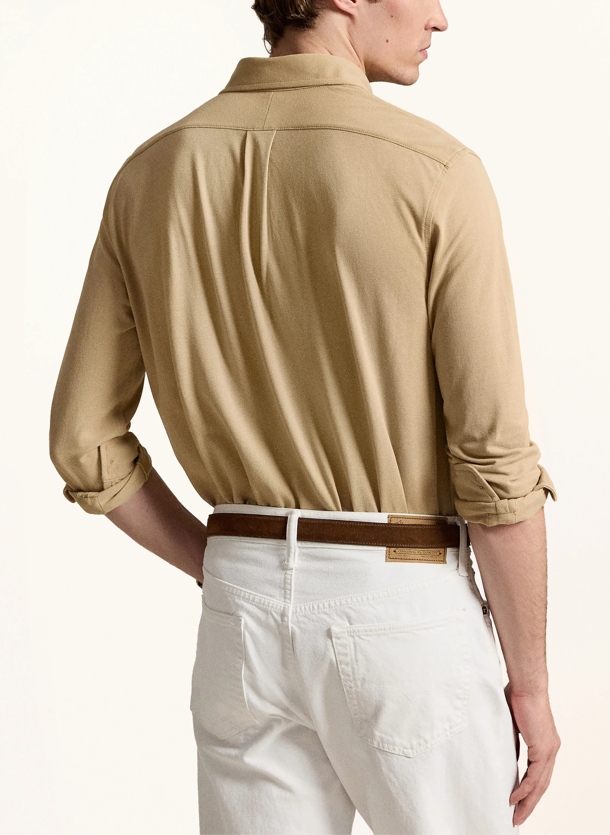 POLO RALPH LAUREN Piqué-Hemd Custom Fit – KHAKI