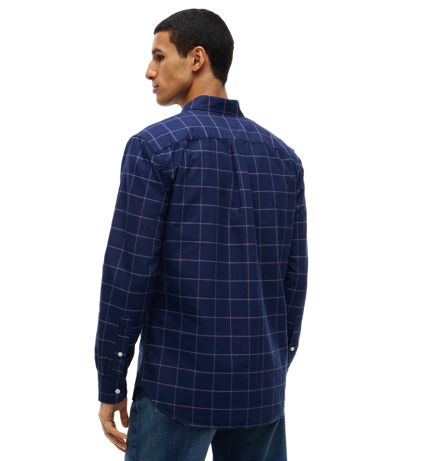 Tommy Hilfiger Men's Heritage Regular-Fit Oxford Windowpane Shirt - Carbon Navy/Check