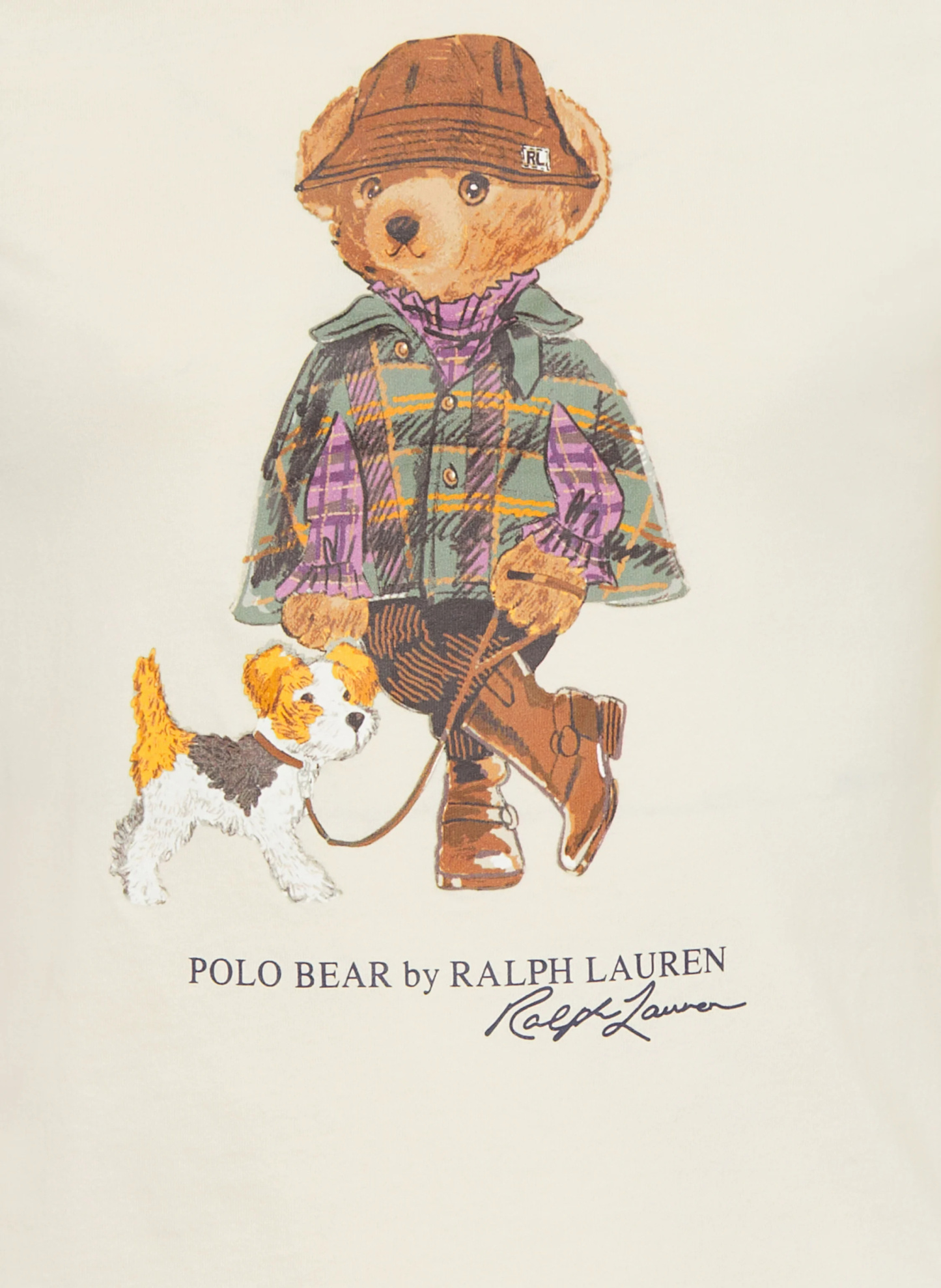 POLO RALPH LAUREN T-Shirt – CREME / BRAUN / GRÜN