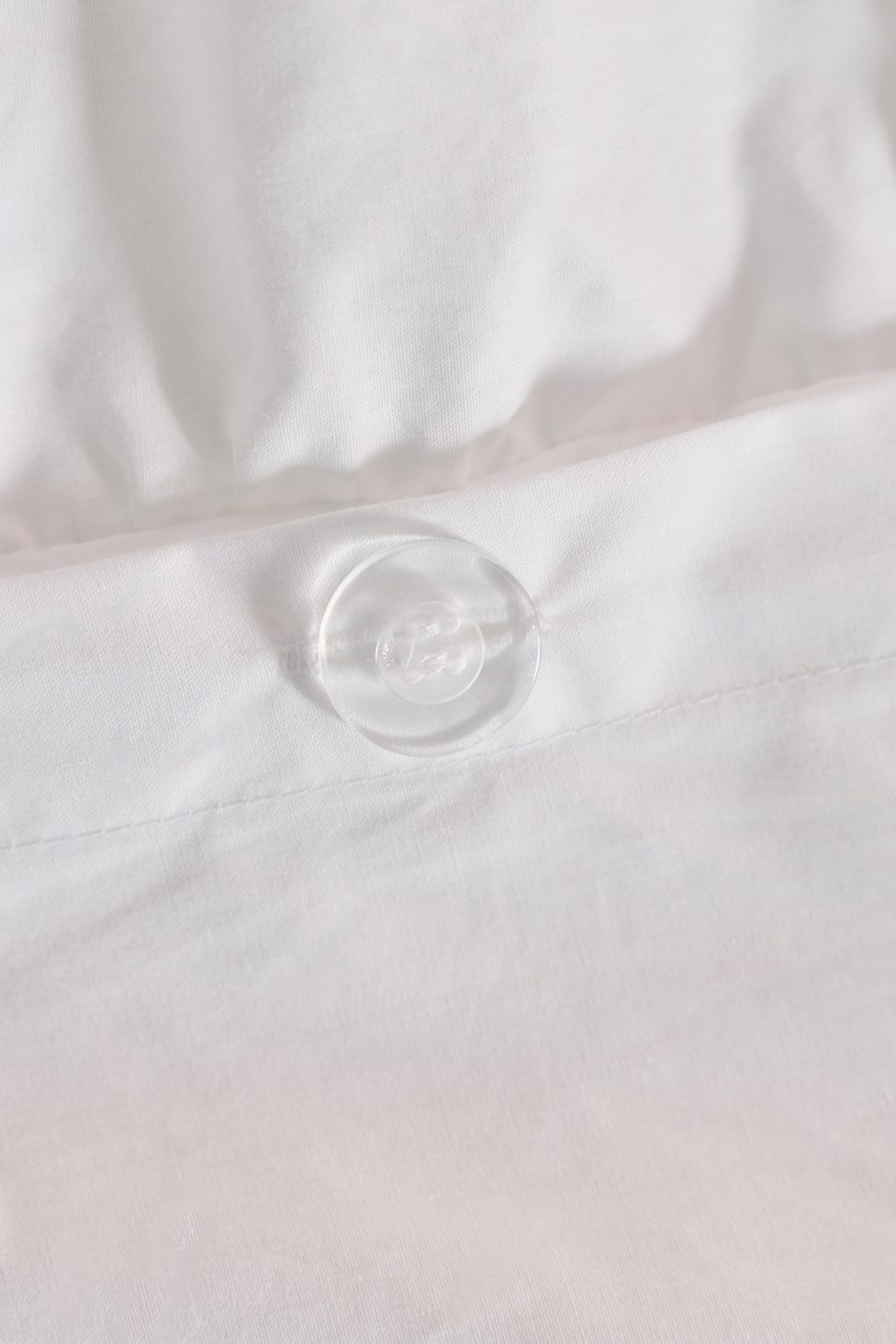 Prairie Ruched Cotton Percale Duvet Cover - Ivory