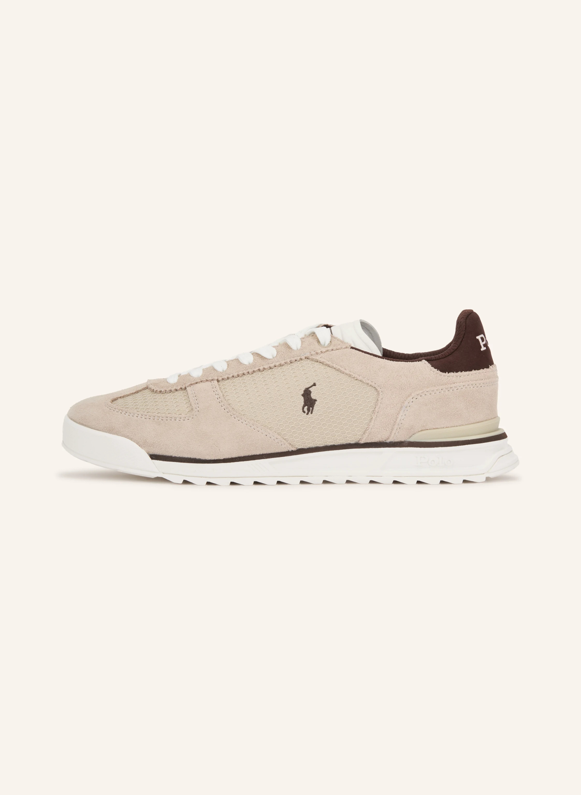 POLO RALPH LAUREN Sneaker – BEIGE / DUNKELBRAUN / WEISS