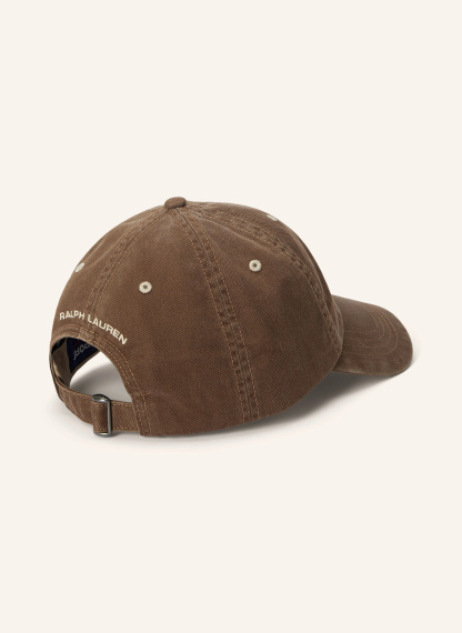 POLO RALPH LAUREN Cap – DUNKELBRAUN / ECRU / DUNKELROT