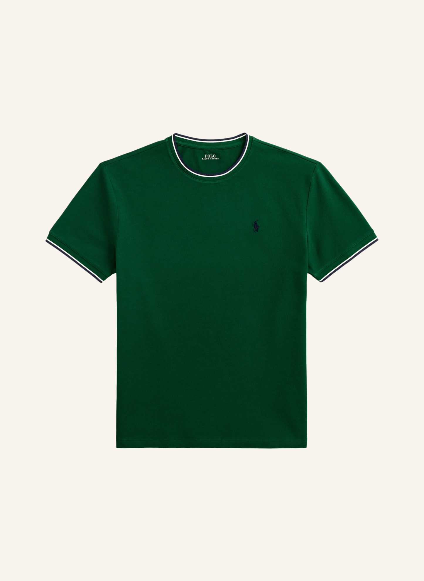 POLO RALPH LAUREN T-Shirt – GRÜN / DUNKELBLAU / WEISS