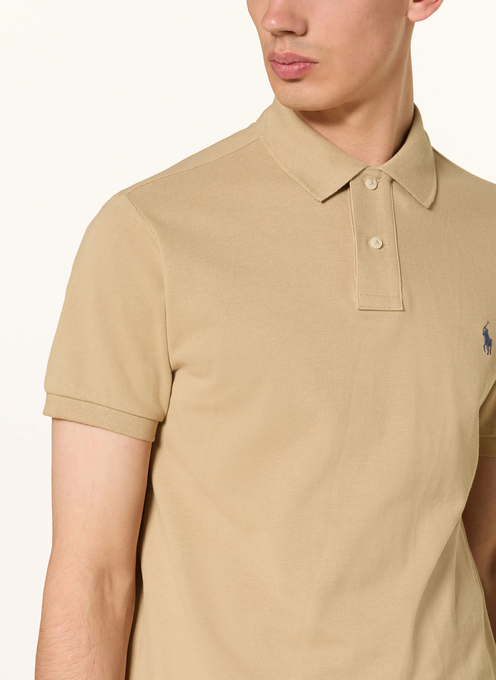 POLO RALPH LAUREN Piqué-Poloshirt Custom Slim Fit – HELLBRAUN (1)