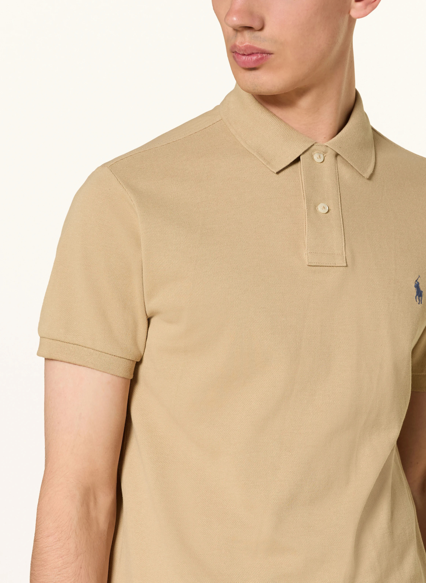 POLO RALPH LAUREN Piqué-Poloshirt Custom Slim Fit – HELLBRAUN (1)