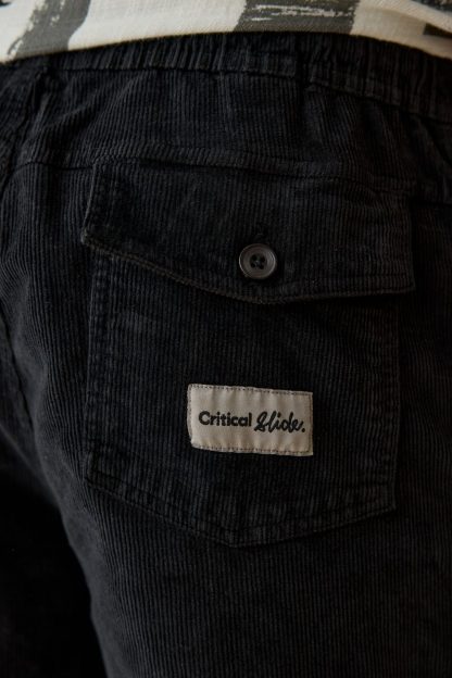 The Critical Slide Society All Day Corduroy Short - Washed Black