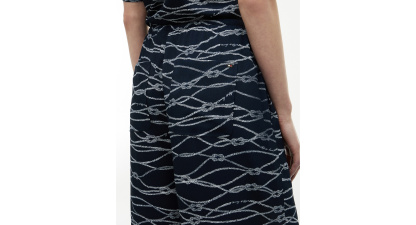 Tommy Hilfiger Women's Printed Pull-On Pants - Handdrawn Rope Dark Night Navy