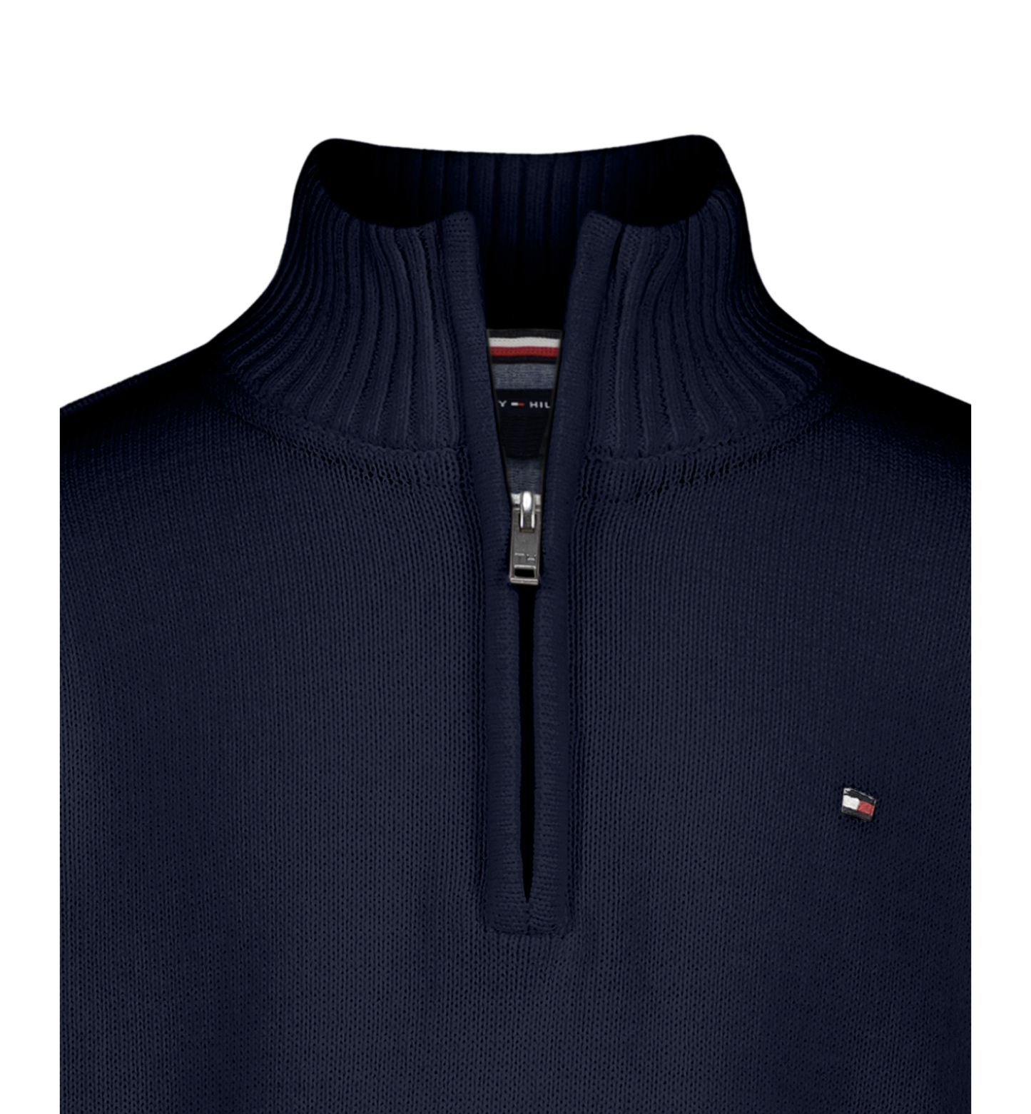 Tommy Hilfiger Boys' 8-20 Zipneck Cotton Quarter-Zip Sweater - Navy Blazer