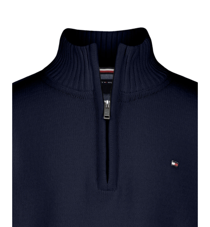Tommy Hilfiger Boys' 8-20 Zipneck Cotton Quarter-Zip Sweater - Navy Blazer