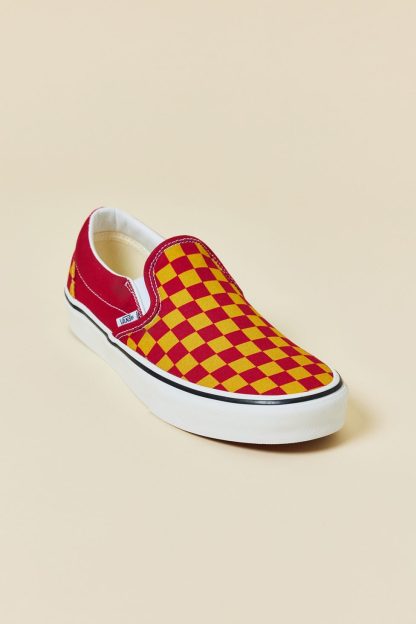Vans Classic Checkerboard Slip-On Sneakers - Red