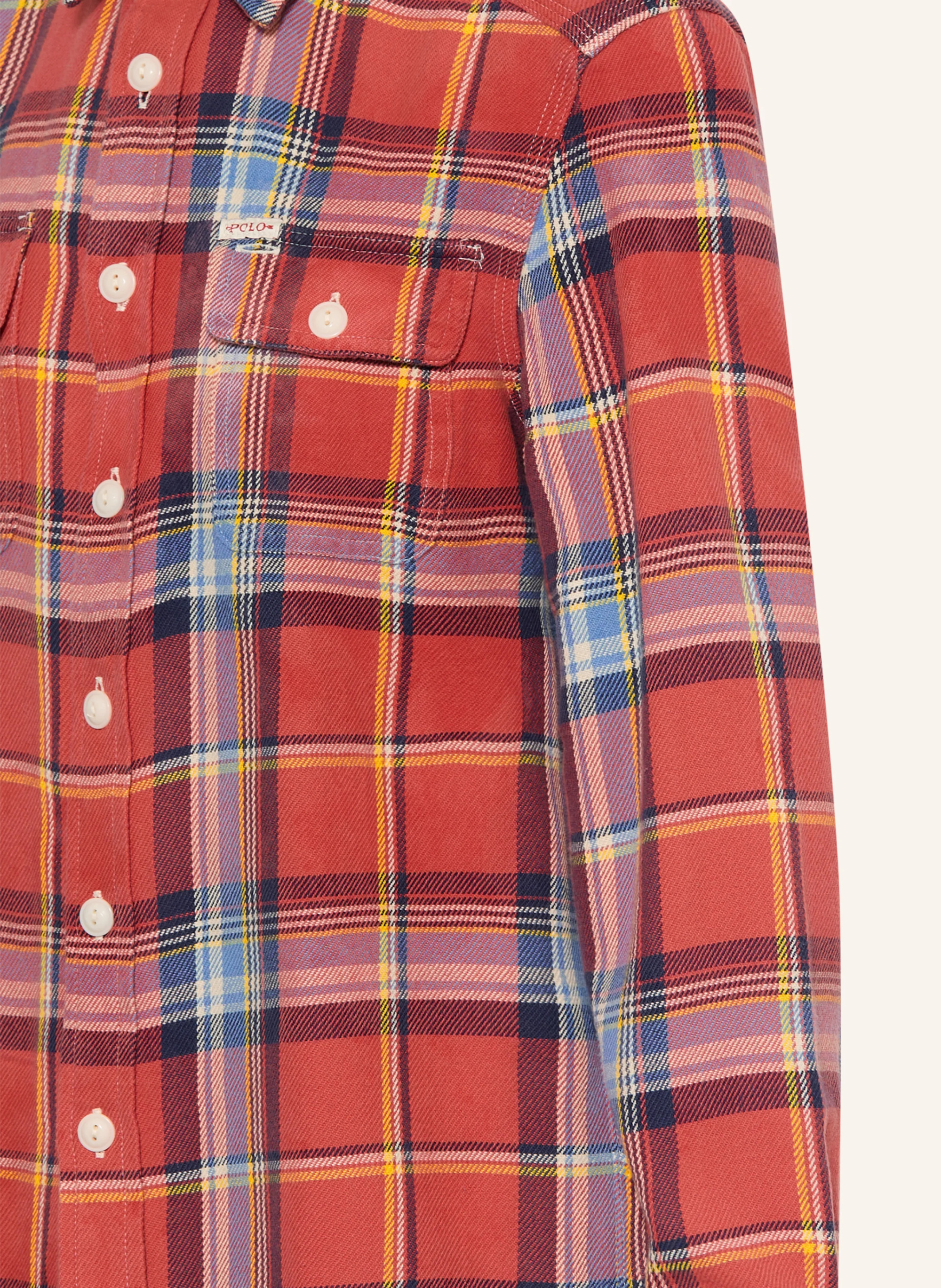 POLO RALPH LAUREN Flanellhemd – ROT / BLAU / WEISS