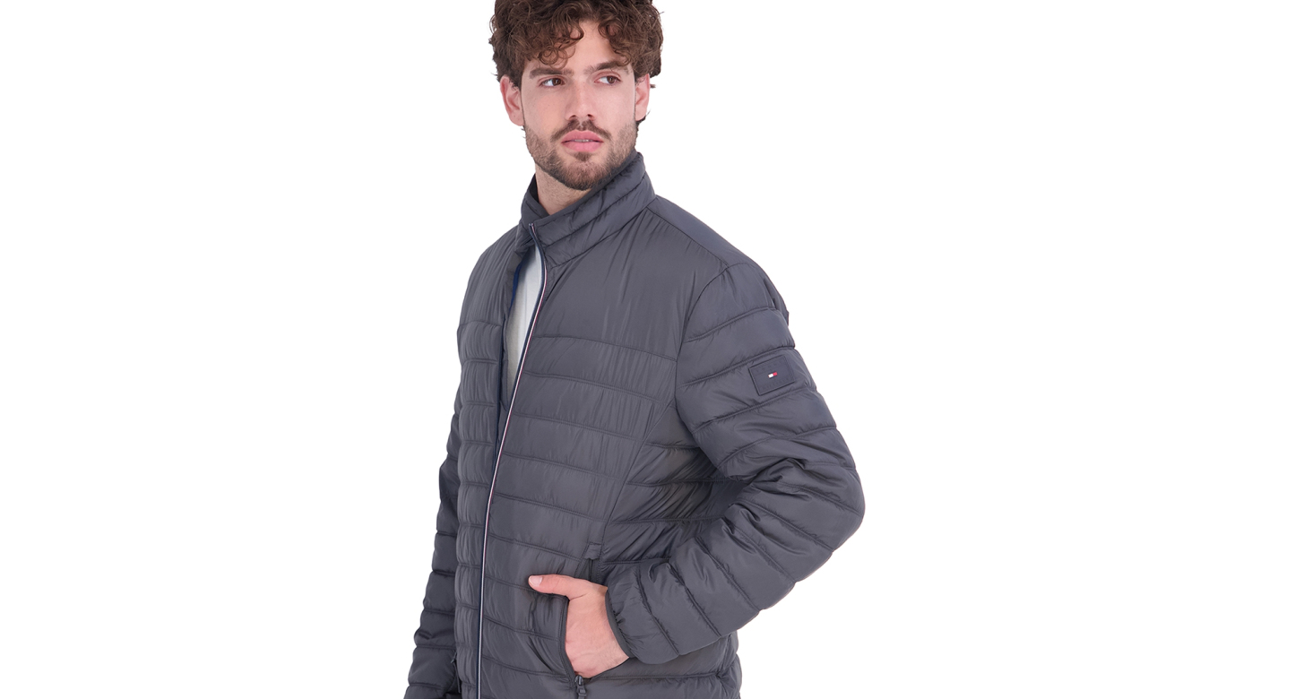 Tommy Hilfiger Men's Unhooded Packable Jacket - Charcoal