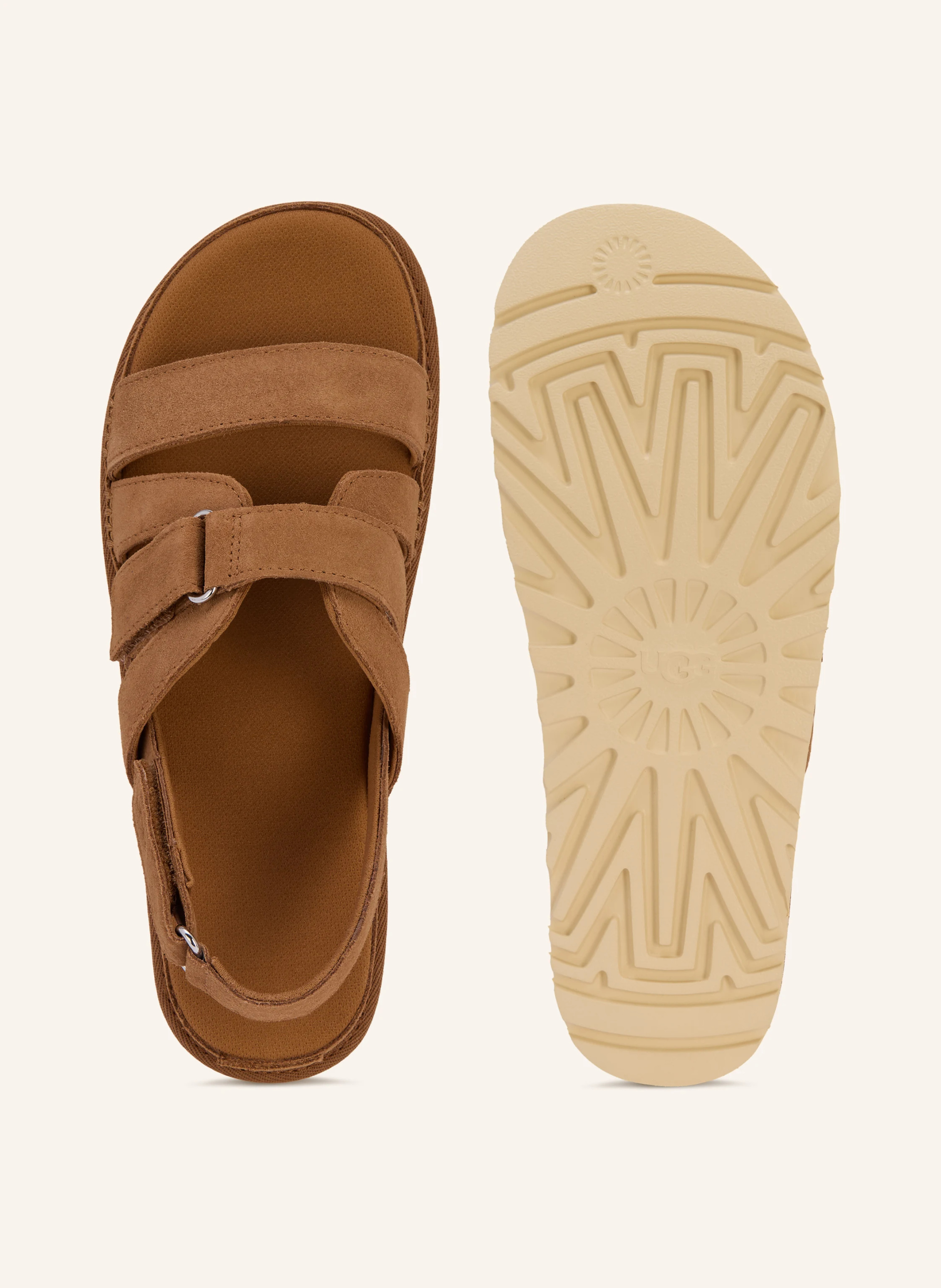 UGG Plateau-Sandalen GOLDENSTAR GLEAM – COGNAC