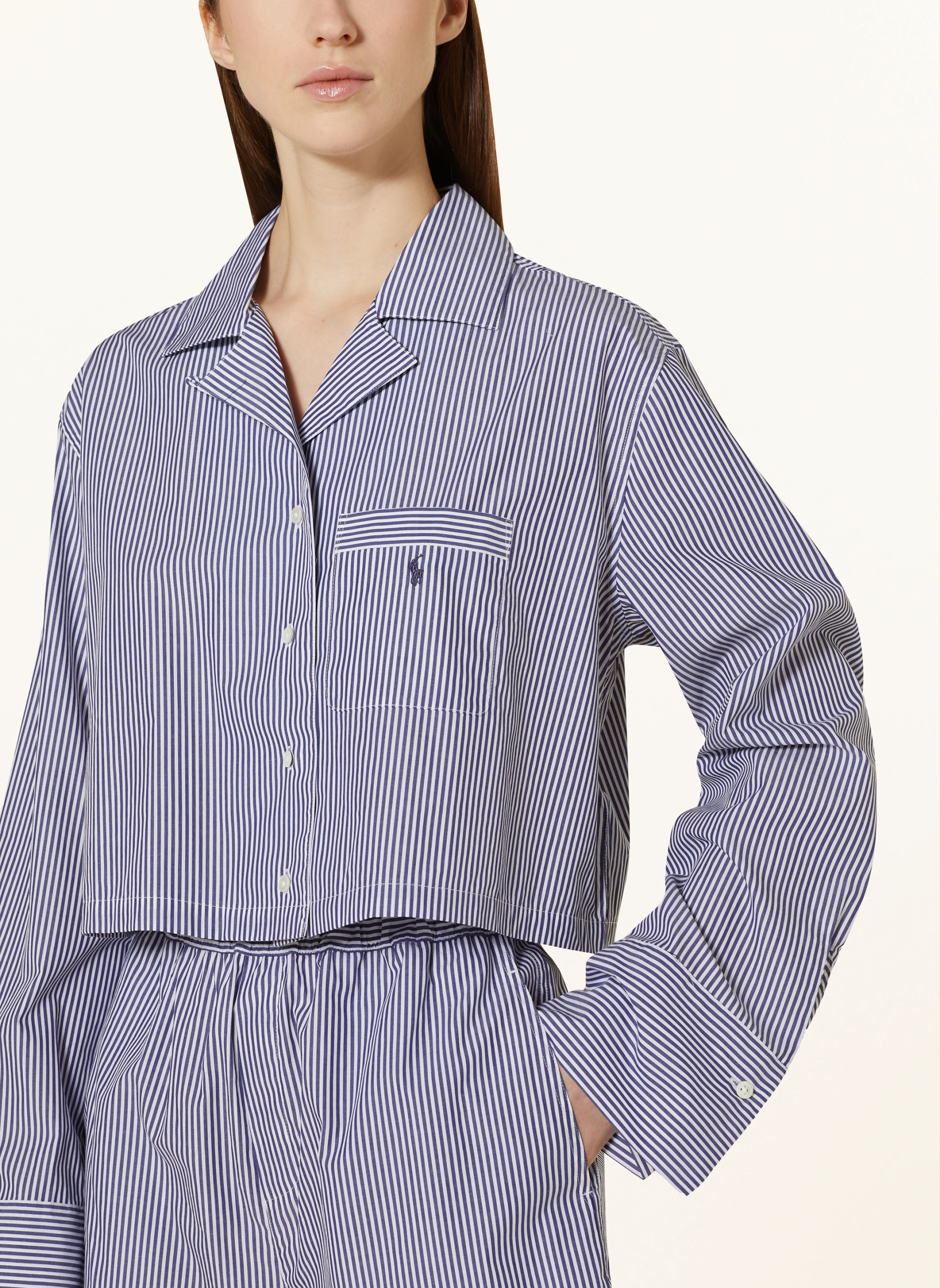 POLO RALPH LAUREN Schlafanzug – WEISS / DUNKELBLAU