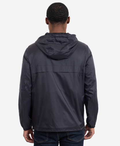 Tommy Hilfiger Men's Hooded Windbreaker Jacket - Black