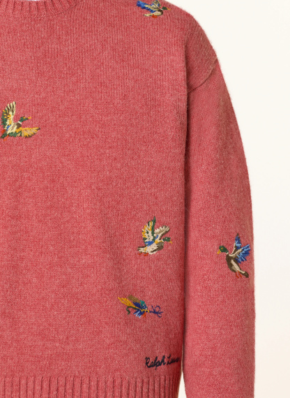 POLO RALPH LAUREN Pullover mit Alpaka – HELLROT