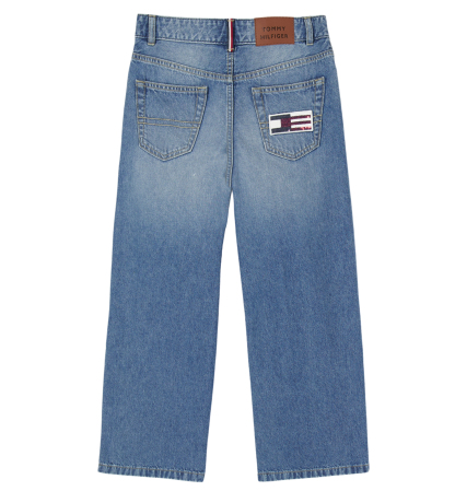 Tommy Hilfiger Girls' 7-16 Wide-Leg Jeans - Dekalb Wash