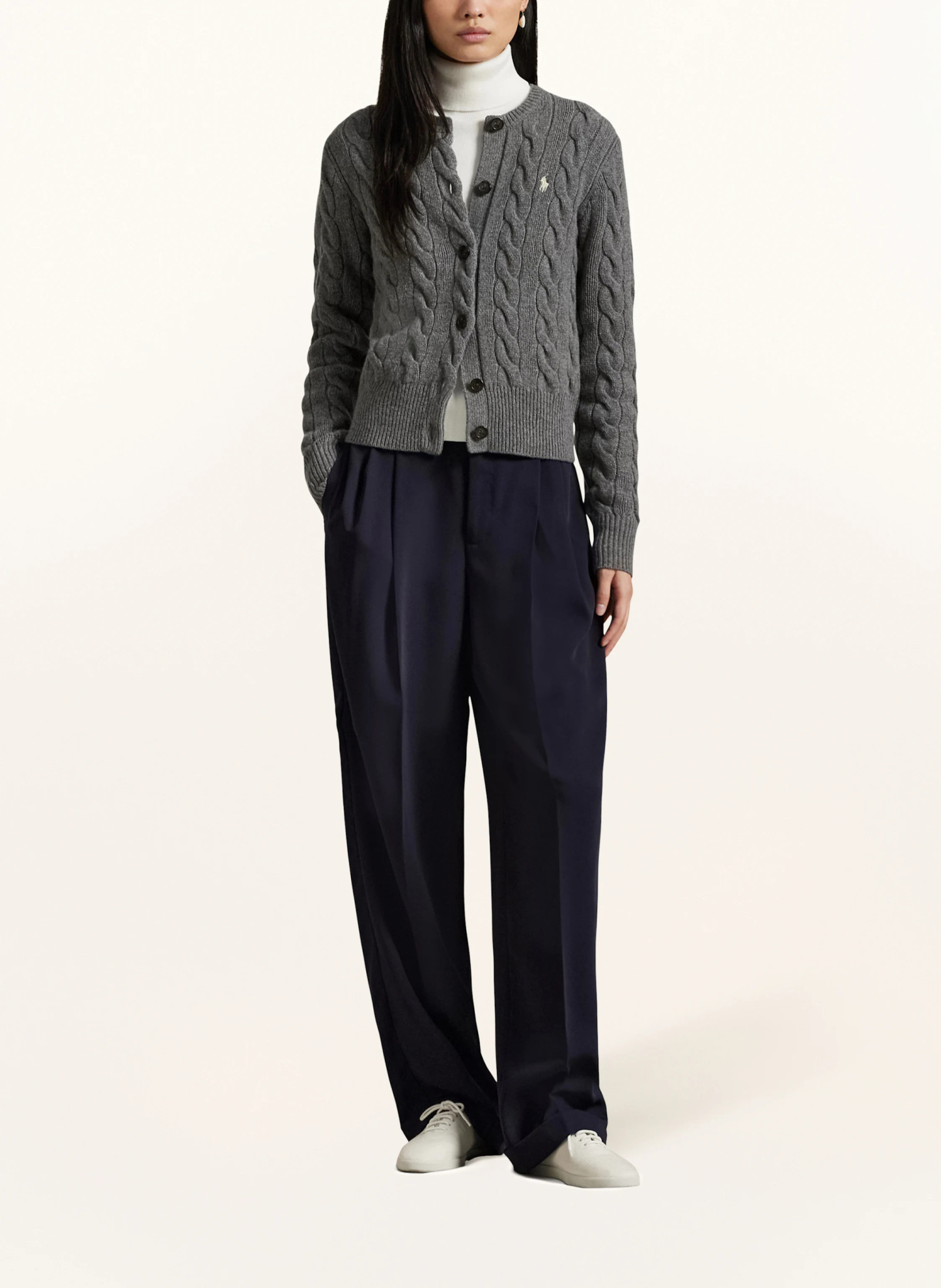 POLO RALPH LAUREN Strickjacke – GRAU