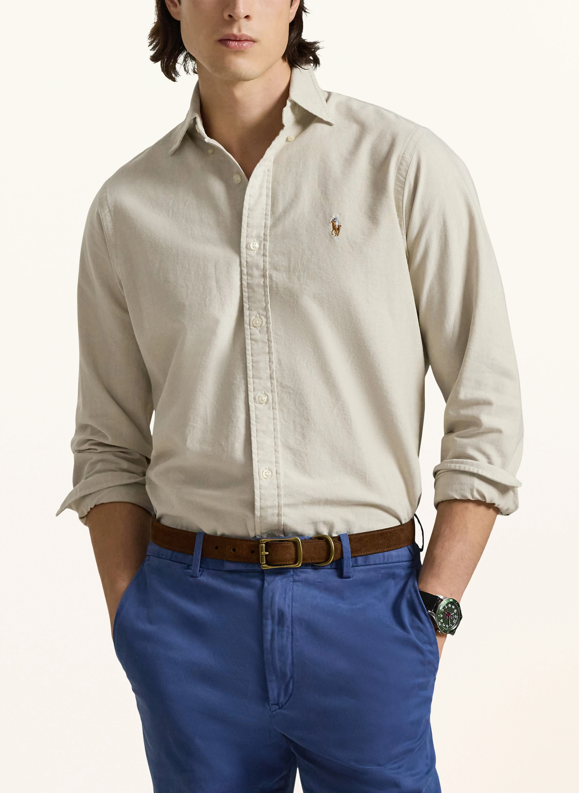 POLO RALPH LAUREN Oxfordhemd Custom Fit – BEIGE