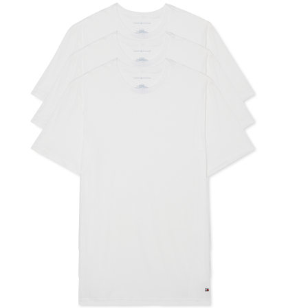 Tommy Hilfiger Men's 3-Pack Classic Cotton Undershirts - White