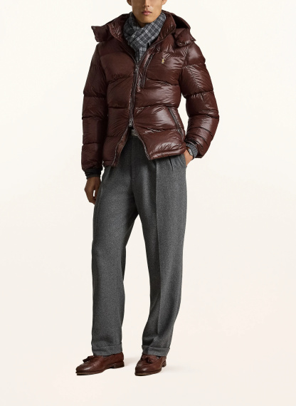 POLO RALPH LAUREN Daunenjacke GORHAM mit abnehmbarer Kapuze – DUNKELBRAUN