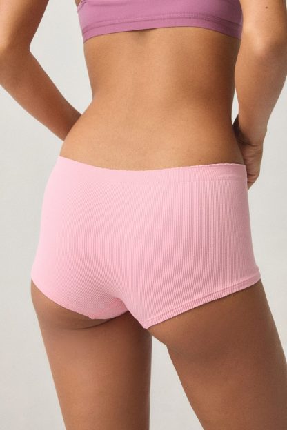 Out From Under Ribbed Seamless Boyshort Underwear - Blush