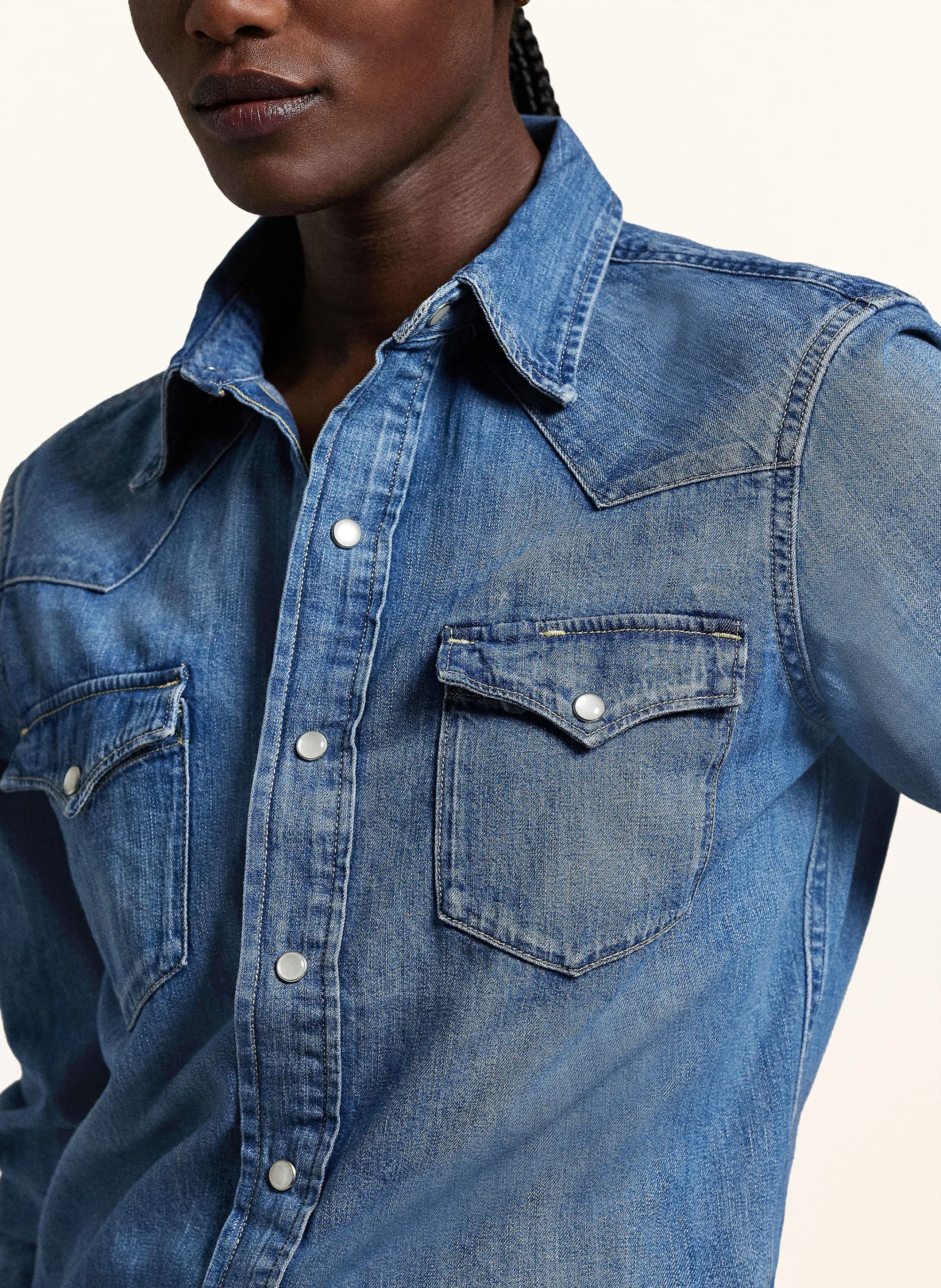 POLO RALPH LAUREN Jeansbluse – BLAU