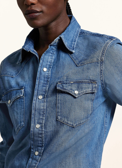POLO RALPH LAUREN Jeansbluse – BLAU