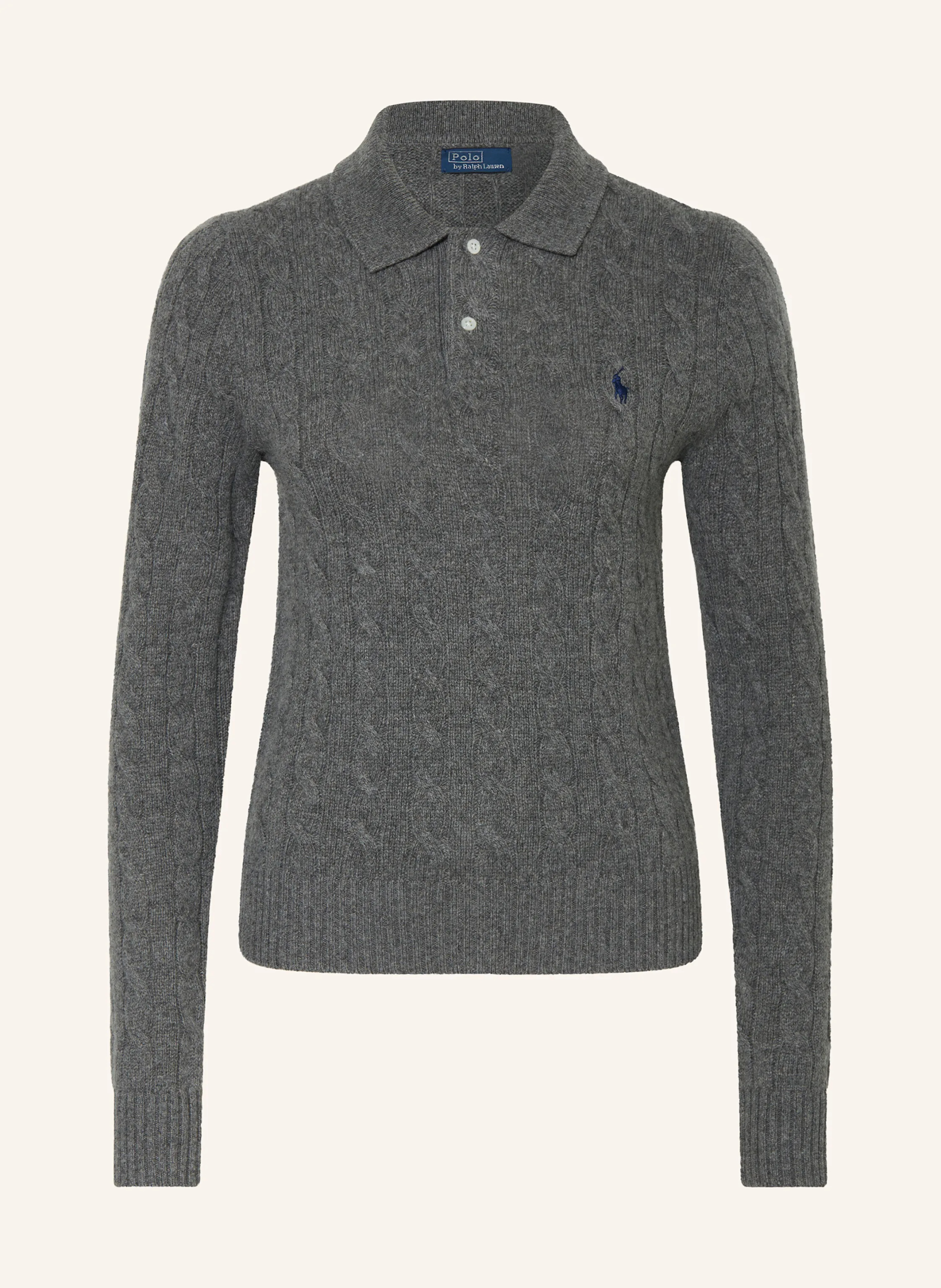 POLO RALPH LAUREN Strick-Poloshirt – GRAU