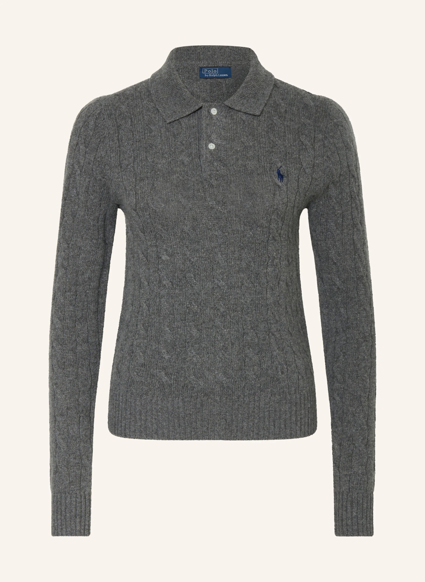 POLO RALPH LAUREN Strick-Poloshirt – GRAU