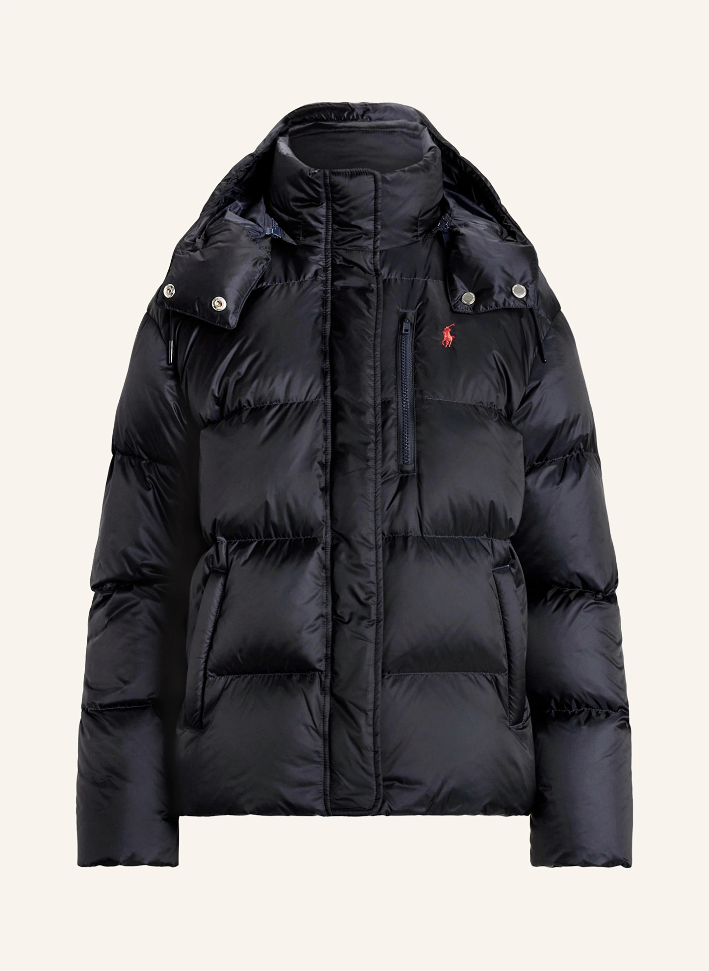 POLO RALPH LAUREN Daunenjacke mit abnehmbarer Kapuze – DUNKELBLAU