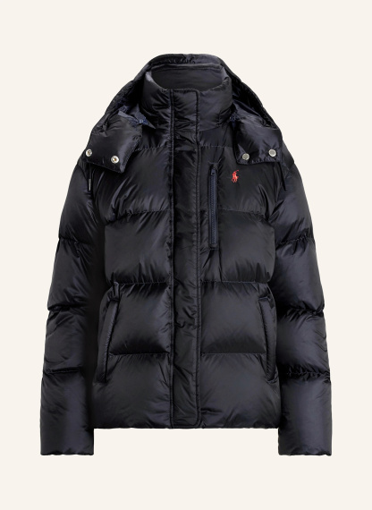 POLO RALPH LAUREN Daunenjacke mit abnehmbarer Kapuze – DUNKELBLAU