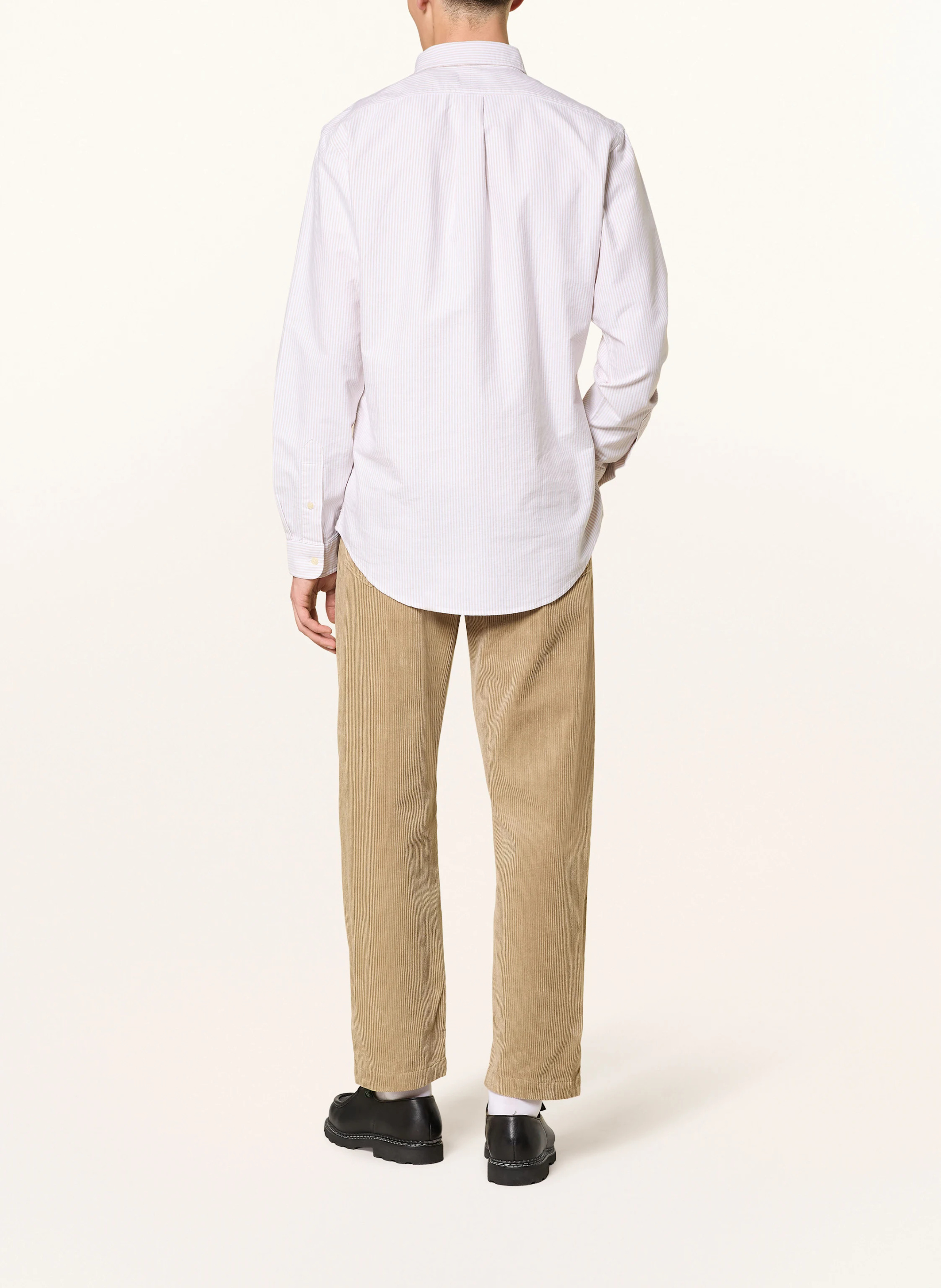 POLO RALPH LAUREN Hemd Custom Fit – BEIGE / WEISS