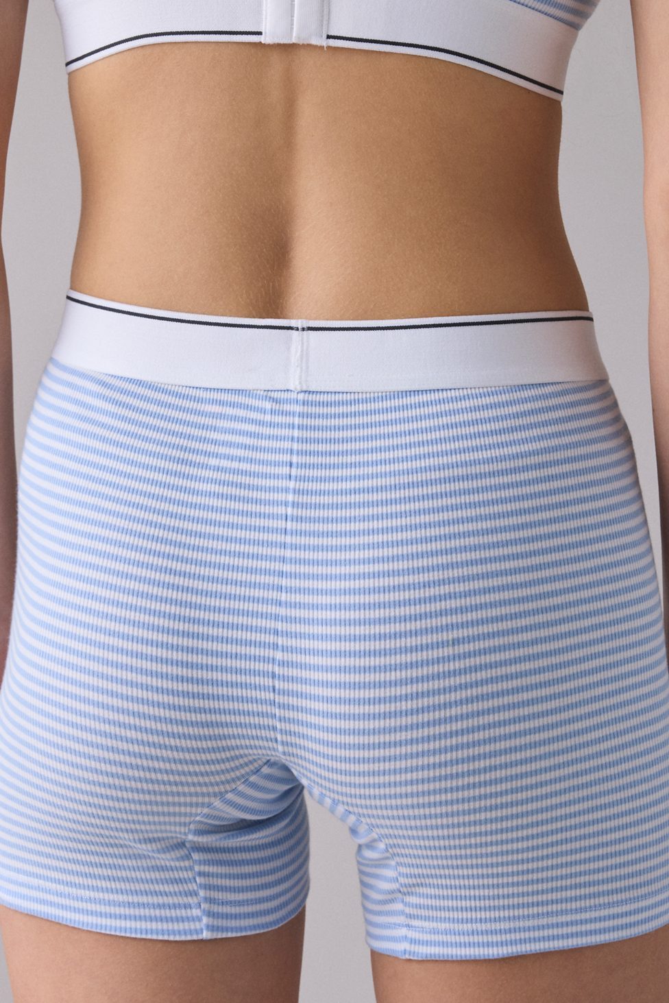 Hanes UO Exclusive Jersey Knit Boxer Briefs - Blue Stripe