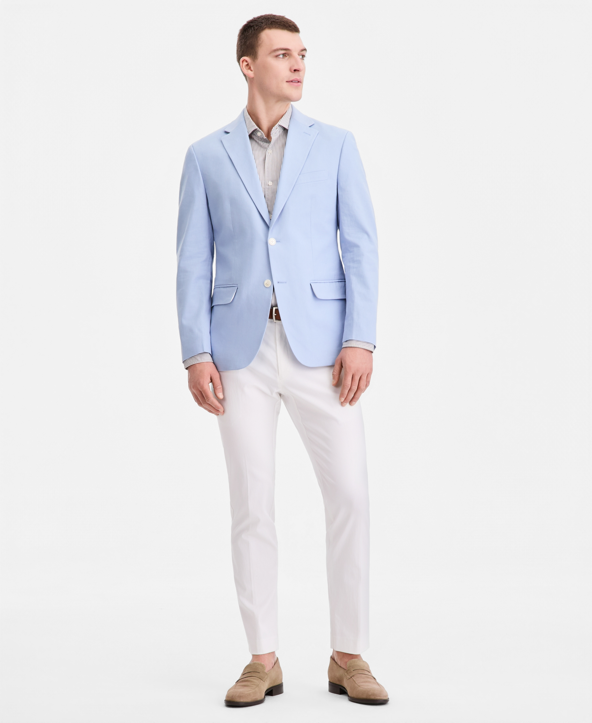 Tommy Hilfiger Men's Modern-Fit Linen Blend Blazer - LIGHT BLUE