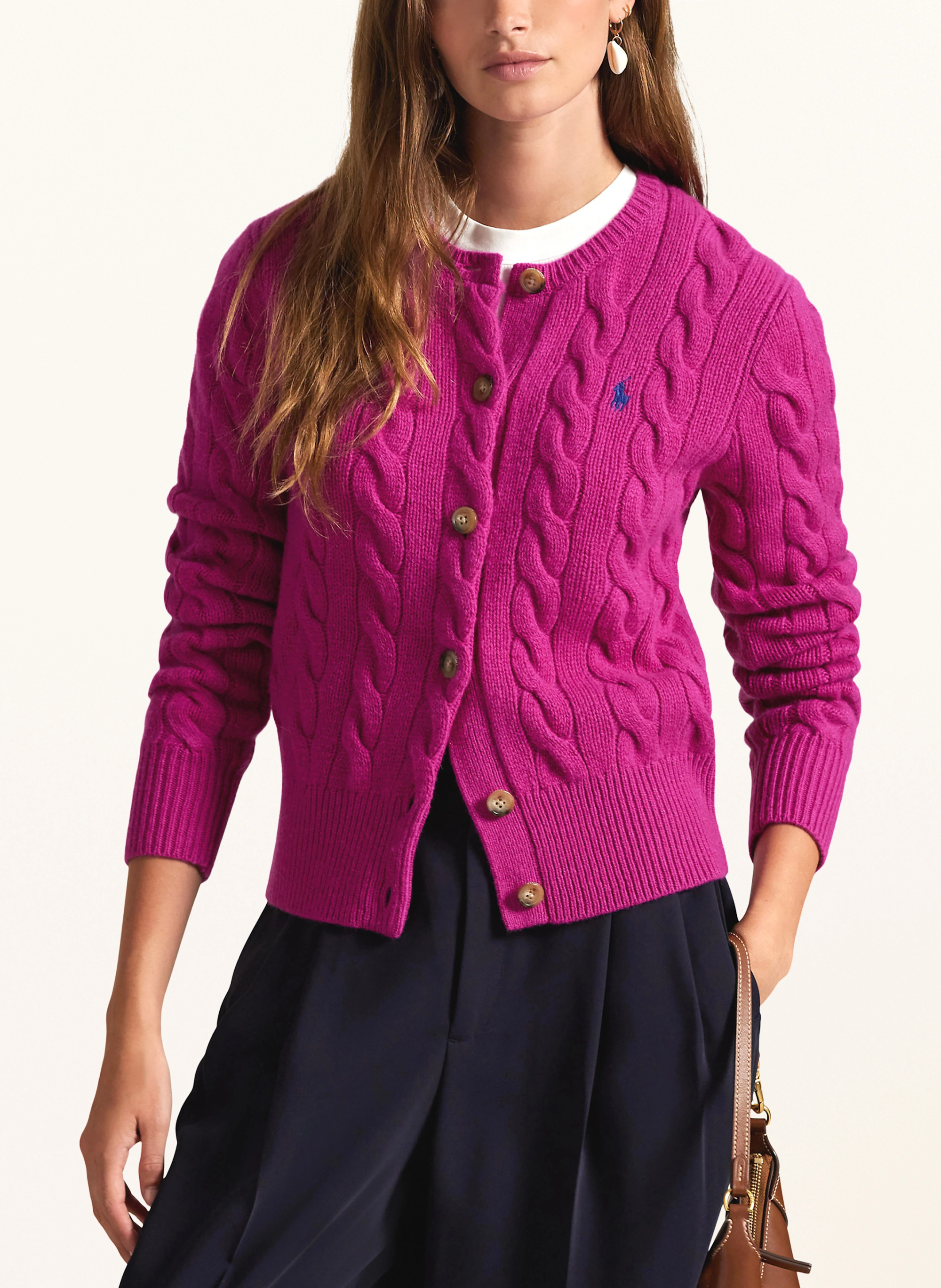 POLO RALPH LAUREN Strickjacke – FUCHSIA (1)