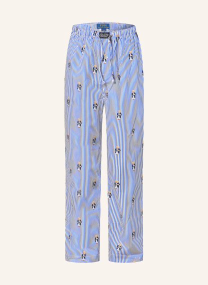 POLO RALPH LAUREN Schlafhose – BLAU / BEIGE / WEISS