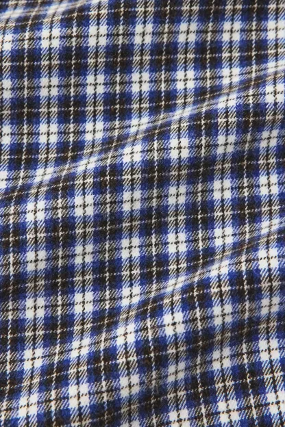 BDG Baggy Flannel Long Sleeve Shirt - Navy