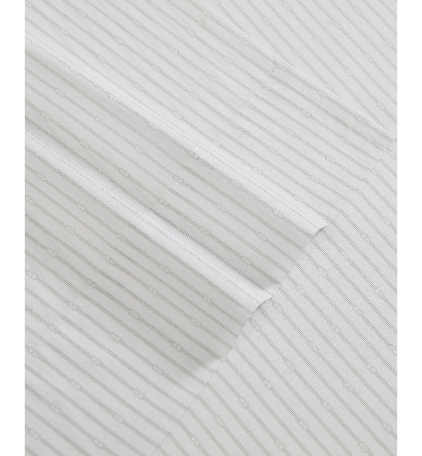 Tommy Hilfiger Printed 200-Thread Count Cotton Percale Sheet Set - Monogram Stripe Gray