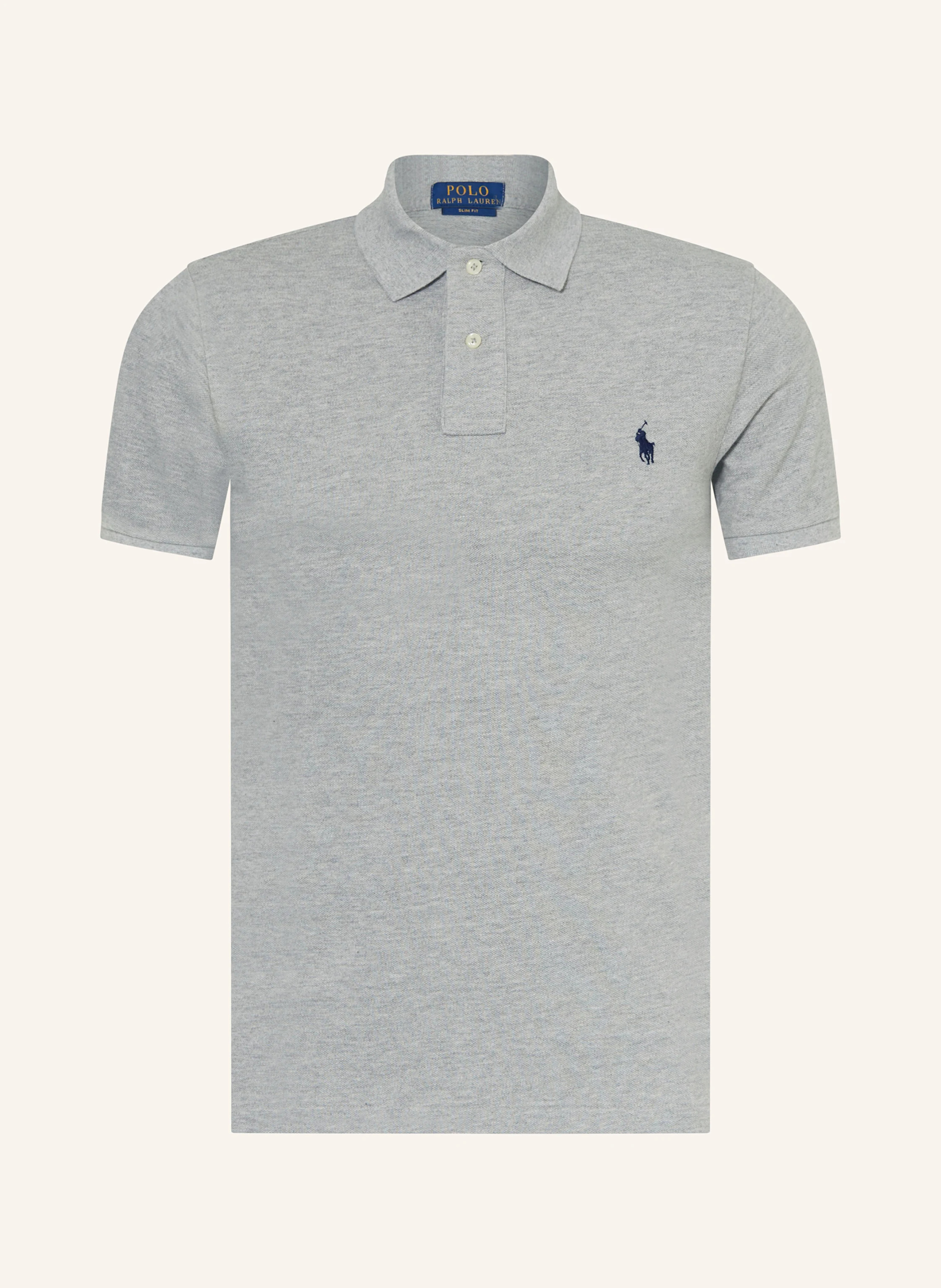 POLO RALPH LAUREN Piqué-Poloshirt Slim Fit – HELLGRAU