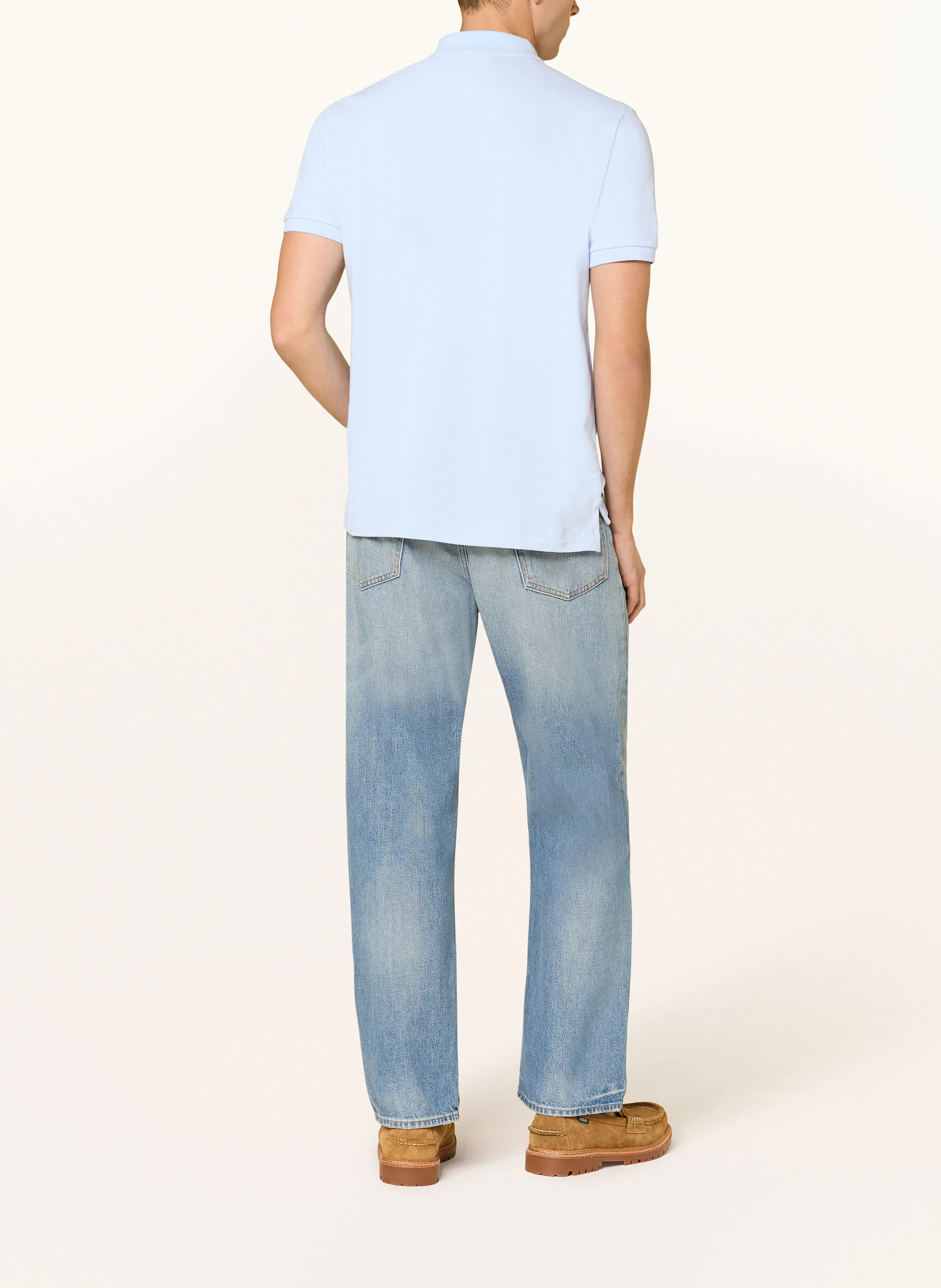 POLO RALPH LAUREN Piqué-Poloshirt Custom Slim Fit – EISBLAU