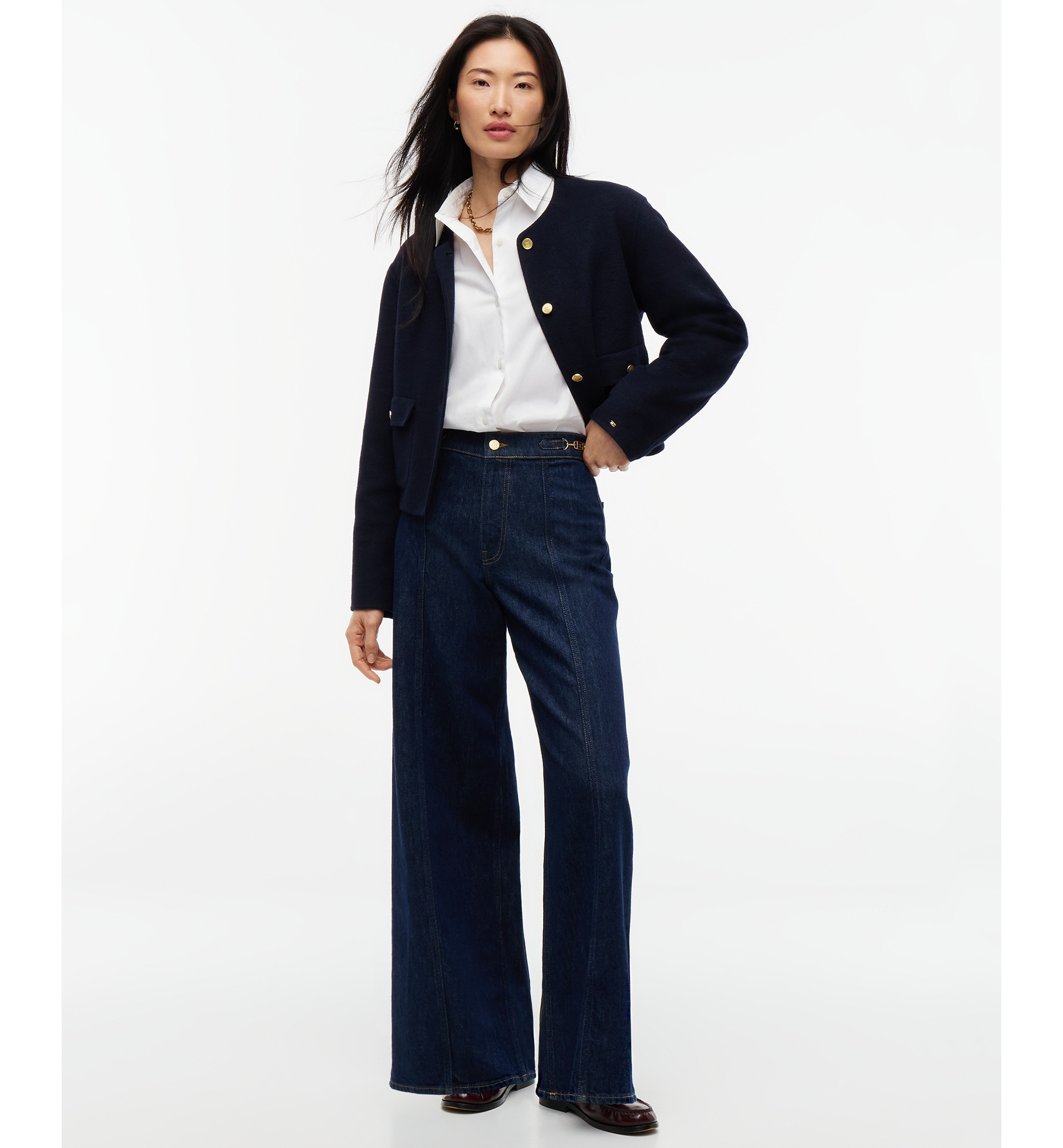 Tommy Hilfiger Women's Indie High-Rise Wide-Leg Jeans - Roy