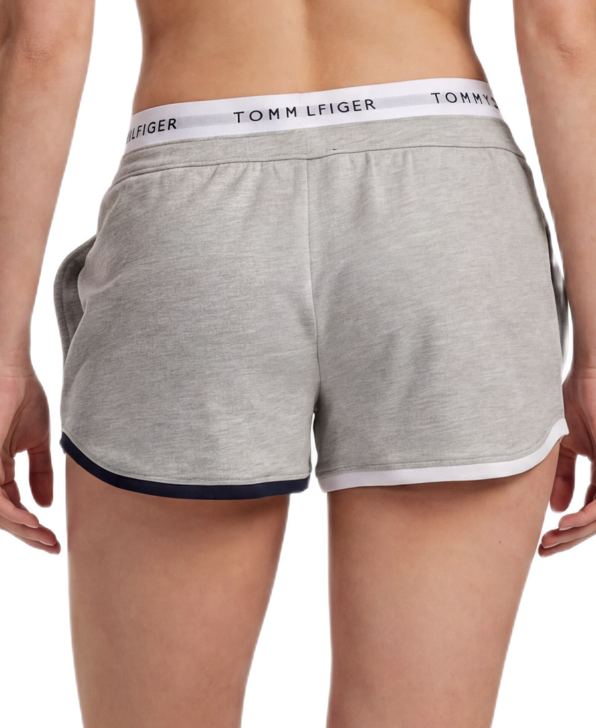 Tommy Hilfiger Women's Mid-Rise French Terry Boxer Shorts, 3" Inseam - Heather Grey
